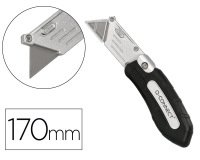Cuter q-connect metalico ancho plegable con mango antideslizante cuchilla 19 mm xd-925 conclip blister 1 unidad
