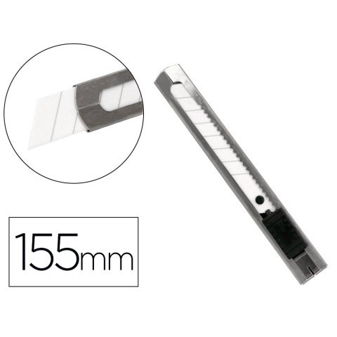 Cuter q-connect metalico ancho cuchilla ceramica 18 mm xd- c78 con clip blister 1 unidad
