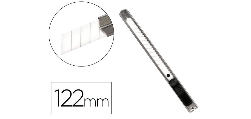 Cuter q-connect metalico estrecho cuchilla ceramica 9 mm xd-c18 con clip blister 1 unidad