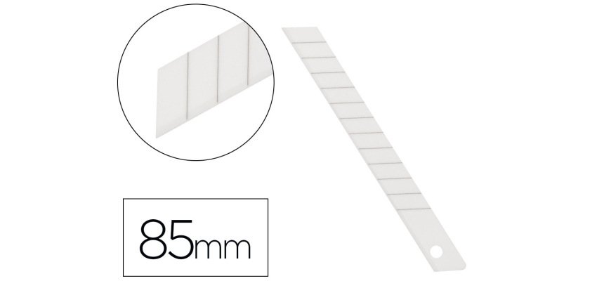 Repuesto cuter q-connect metalico estrecho para modelo kf14388 cuchilla ceramica 9 mm blister 6 unidades