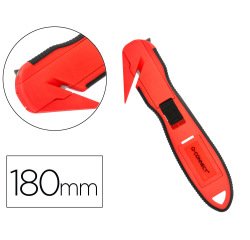 Cuter q-connect plastico ancho de seguridad para evitar cortes cuchilla 18 mm xd-g03 blister 1 unidad