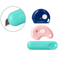 Cuter q-connect plastico mini de seguridad retractil modelos y colores surtidos expositor 30 unidades