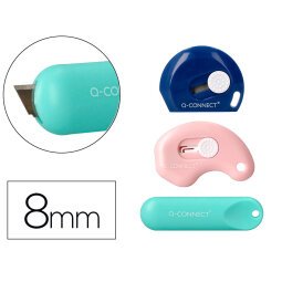 Cuter q-connect plastico mini de seguridad retractil modelos y colores surtidos expositor 30 unidades