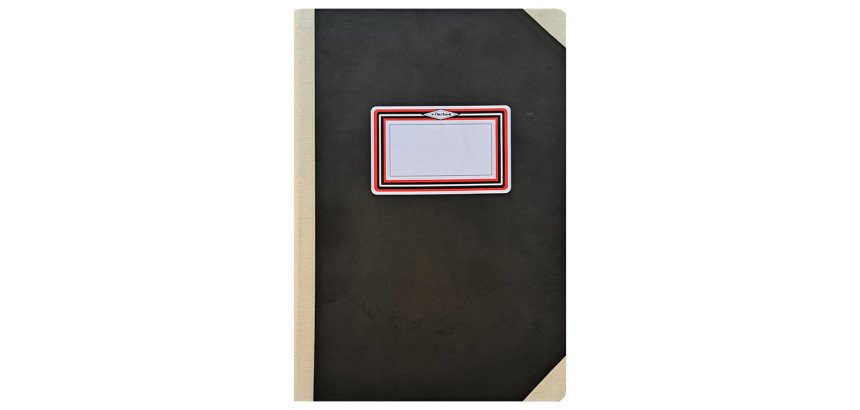 Libro cartone cosido fernandes flecha din a6+ liso 100 hojas 100 gr negro