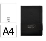 Cuaderno con gomilla Antartik notes tapa dura A4 hojas lisas negro 100 hojas 80 g