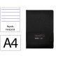 Cuaderno con gomilla antartik notes tapa dura a4 hojas rayas negro 100 hojas 80 gr fsc