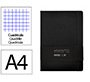 Cuaderno con gomilla Antartik notes tapa dura A4 hojas cuadricula negro 100 hojas 80 g