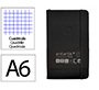 Cuaderno con gomilla Antartik notes tapa dura A6 hojas cuadricula negro 100 hojas 80 g