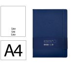 Cuaderno con gomilla Antartik notes tapa dura A4 hojas lisas azul marino 100 hojas 80 g