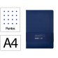 Cuaderno con gomilla antartik notes tapa dura a4 hojas puntos azul marino 100 hojas 80 gr fsc