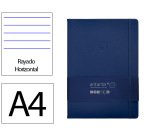 Cuaderno con gomilla Antartik notes tapa dura A4 hojas rayas azul marino 100 hojas 80 g