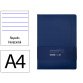 Cuaderno con gomilla antartik notes tapa dura a4 hojas rayas azul marino 100 hojas 80 gr fsc