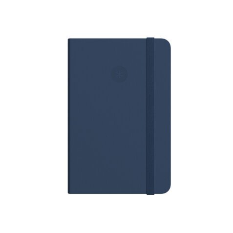 Cuaderno con gomilla antartik notes tapa dura a5 hojas cuadricula azul marino 100 hojas 80 gr fsc