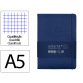 Cuaderno con gomilla antartik notes tapa dura a5 hojas cuadricula azul marino 100 hojas 80 gr fsc