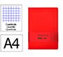 Cuaderno con gomilla Antartik notes tapa dura A4 hojas cuadricula rojo 100 hojas 80 g