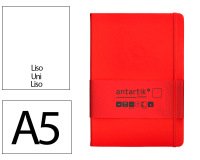 Cuaderno con gomilla Antartik notes tapa dura A5 hojas lisas rojo 100 hojas 80 g