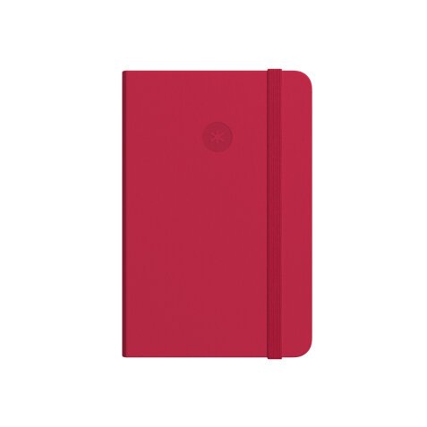 Cuaderno con gomilla antartik notes tapa dura a5 hojas lisas rojo 100 hojas 80 gr fsc