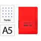 Cuaderno con gomilla antartik notes tapa dura a5 hojas puntos rojo 100 hojas 80 gr fsc