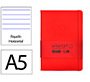 Cuaderno con gomilla Antartik notes tapa dura A5 hojas rayas rojo 100 hojas 80 g