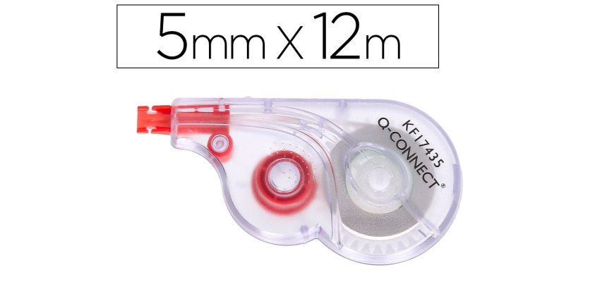 Corrector q-connect cinta blanco 5 mm x 12 m