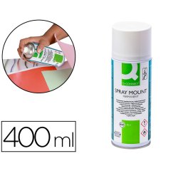 Pegamento q-connect spray mount adhesivo permanente bote de 400 ml