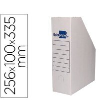 Revistero liderpapel ecouse carton 100% reciclado color blanco 256x100x335 mm