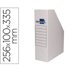 Revistero liderpapel ecouse carton 100% reciclado color blanco 256x100x335 mm