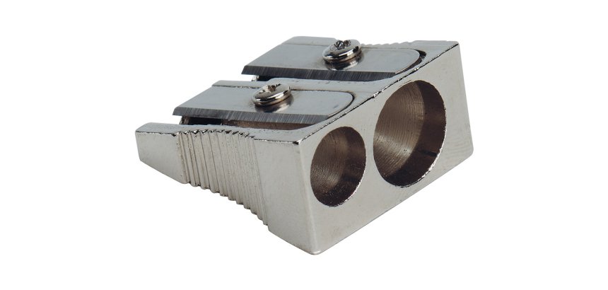 Sacapuntas q-connect metalico 2 usos cuña