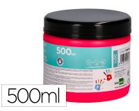 Pintura dedos liderpapel magenta tarrina de 500 cc