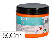 Pintura dedos liderpapel naranja tarrina de 500 cc
