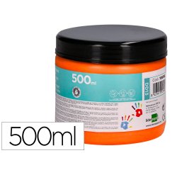 Pintura dedos liderpapel naranja tarrina de 500 cc