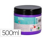 Pintura dedos liderpapel violeta tarrina de 500 cc
