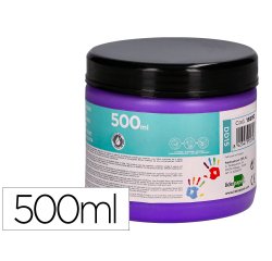 Pintura dedos liderpapel violeta tarrina de 500 cc