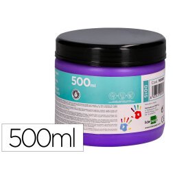 Pintura dedos liderpapel violeta tarrina de 500 cc