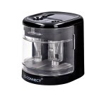 Sacapuntas q-connect kf14568 electrico de sobremesa cable usb/4 pilas aa afila cuchilla diametros de 6 a 12mm dos usos