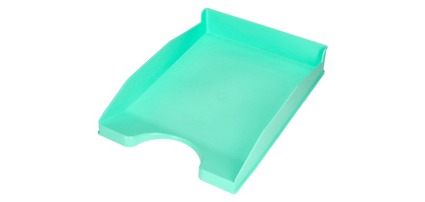 Bandeja sobremesa plastico q-connect verde menta opaco 240x70x340 mm
