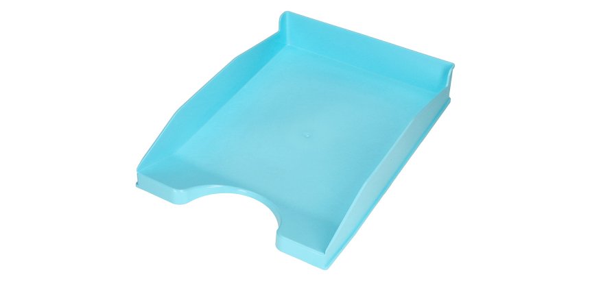 Bandeja sobremesa plastico q-connect celeste opaco 240x70x340 mm