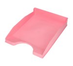Bandeja sobremesa plastico q-connect rosa pastel opaco 240x70x340 mm