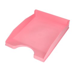 Bandeja sobremesa plastico q-connect rosa pastel opaco 240x70x340 mm