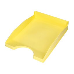 Bandeja sobremesa plastico q-connect amarillo pastel opaco 240x70x340 mm