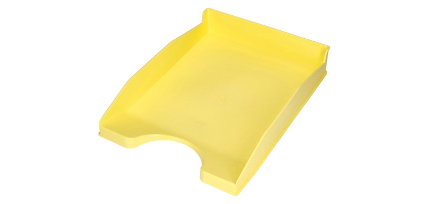 Bandeja sobremesa plastico q-connect amarillo pastel opaco 240x70x340 mm