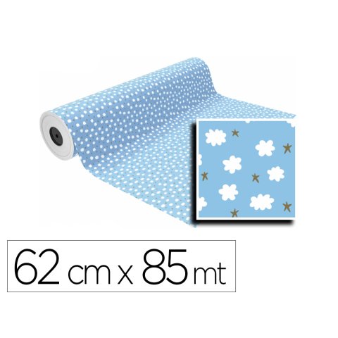 Papel de regalo basika in1903-a bobina ancho 62 cm longitud 85 m peso 4 kg gramaje 60 g