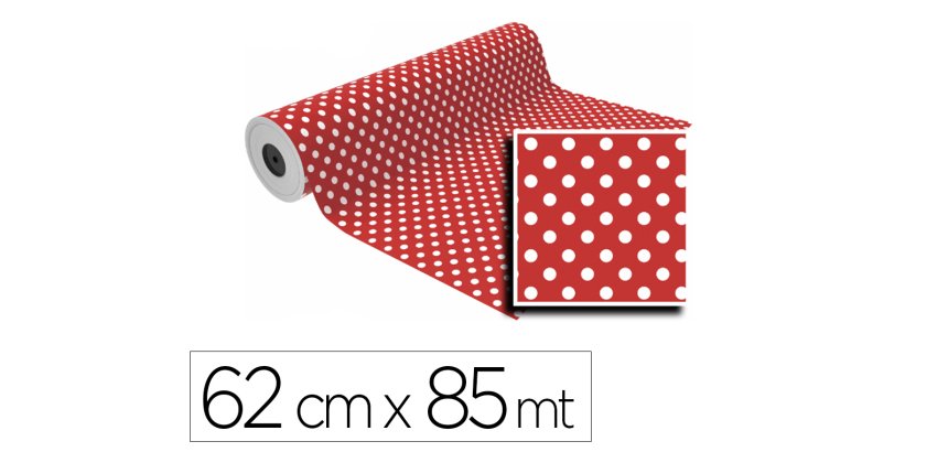 Papel de regalo basika ln1501-ai bobina ancho 62 cm longitud 85 m peso 4 kg gramaje 60 g