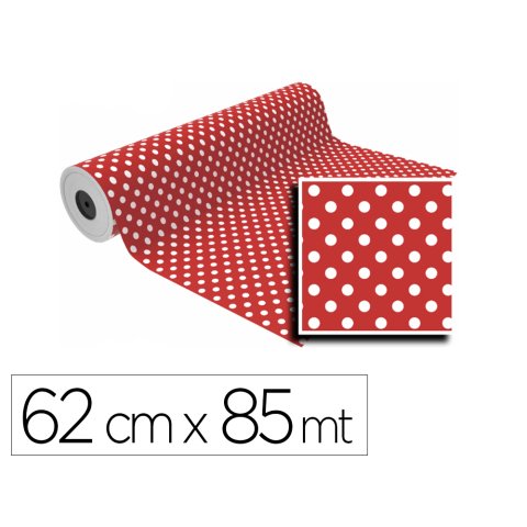 Papel de regalo basika ln1501-ai bobina ancho 62 cm longitud 85 m peso 4 kg gramaje 60 g