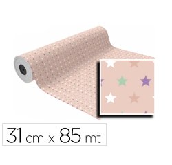 Papel de regalo basika in2104-d bobina ancho 31 cm longitud 85 m peso 2 kg gramaje 60 gr