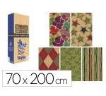 Papel de regalo basika kraft todo año rollo ancho 70 cm longitud 2 m diseños surtidos gramaje 50 g