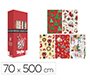 Papel de regalo basika navidad rollo ancho 70 cm longitud 5 m diseños surtidos gramaje 50 g