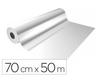Papel de regalo basika polipropileno transparente bobina ancho 70 cm longitud 50 mt