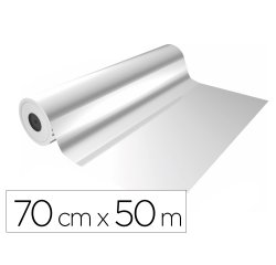 Papel de regalo basika polipropileno transparente bobina ancho 70 cm longitud 50 mt