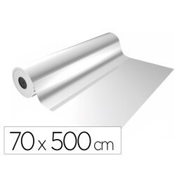 Papel de regalo basika polipropileno transparente bobina ancho 70 cm longitud 50 mt